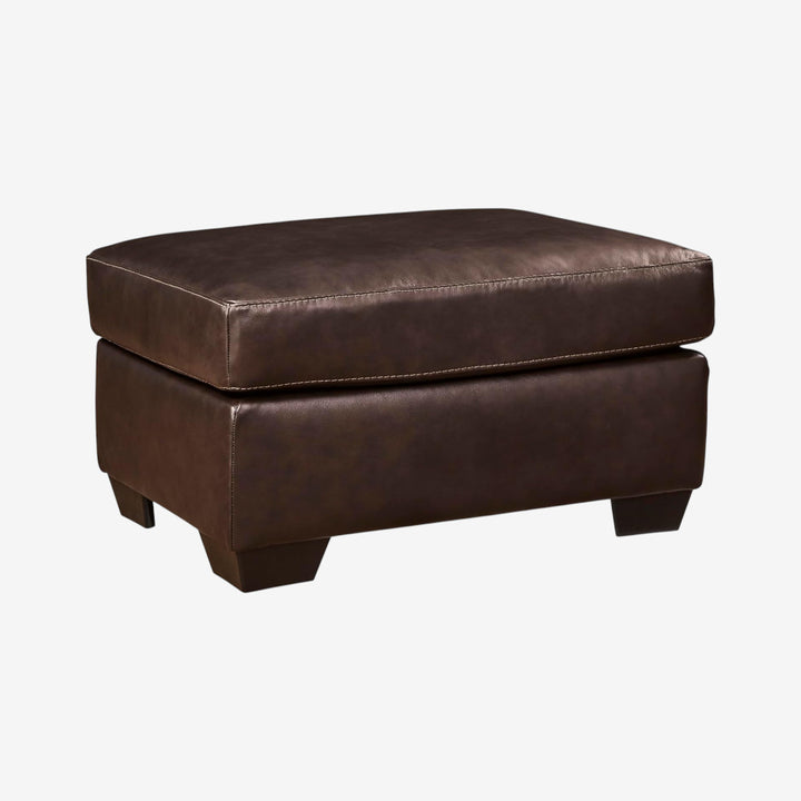 2170614C Santorine Leather Ottoman - Dark Brown | Signature Design By Ashley