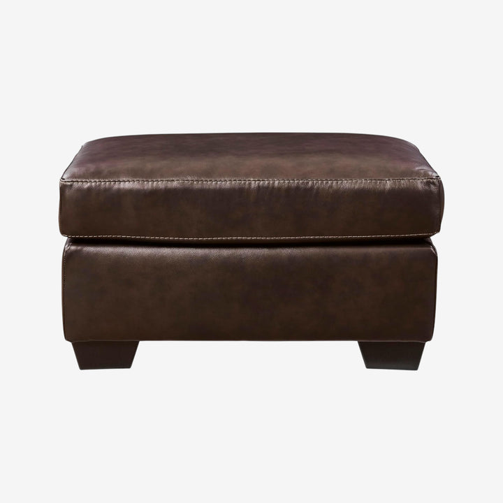 2170614C Santorine Leather Ottoman - Dark Brown | Signature Design By Ashley