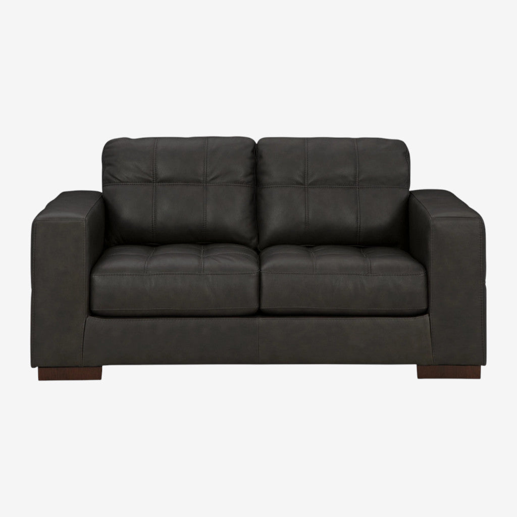 5650635C Luigi Leather Loveseat - Thunder | Signature Design By Ashley