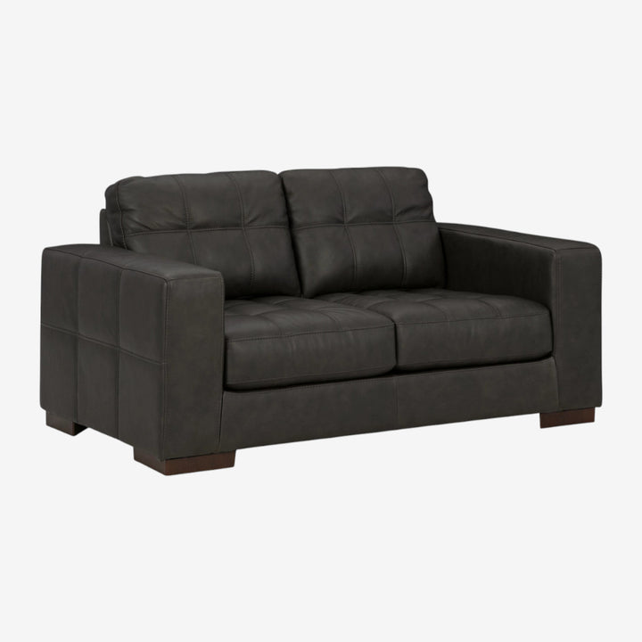 5650635C Luigi Leather Loveseat - Thunder | Signature Design By Ashley