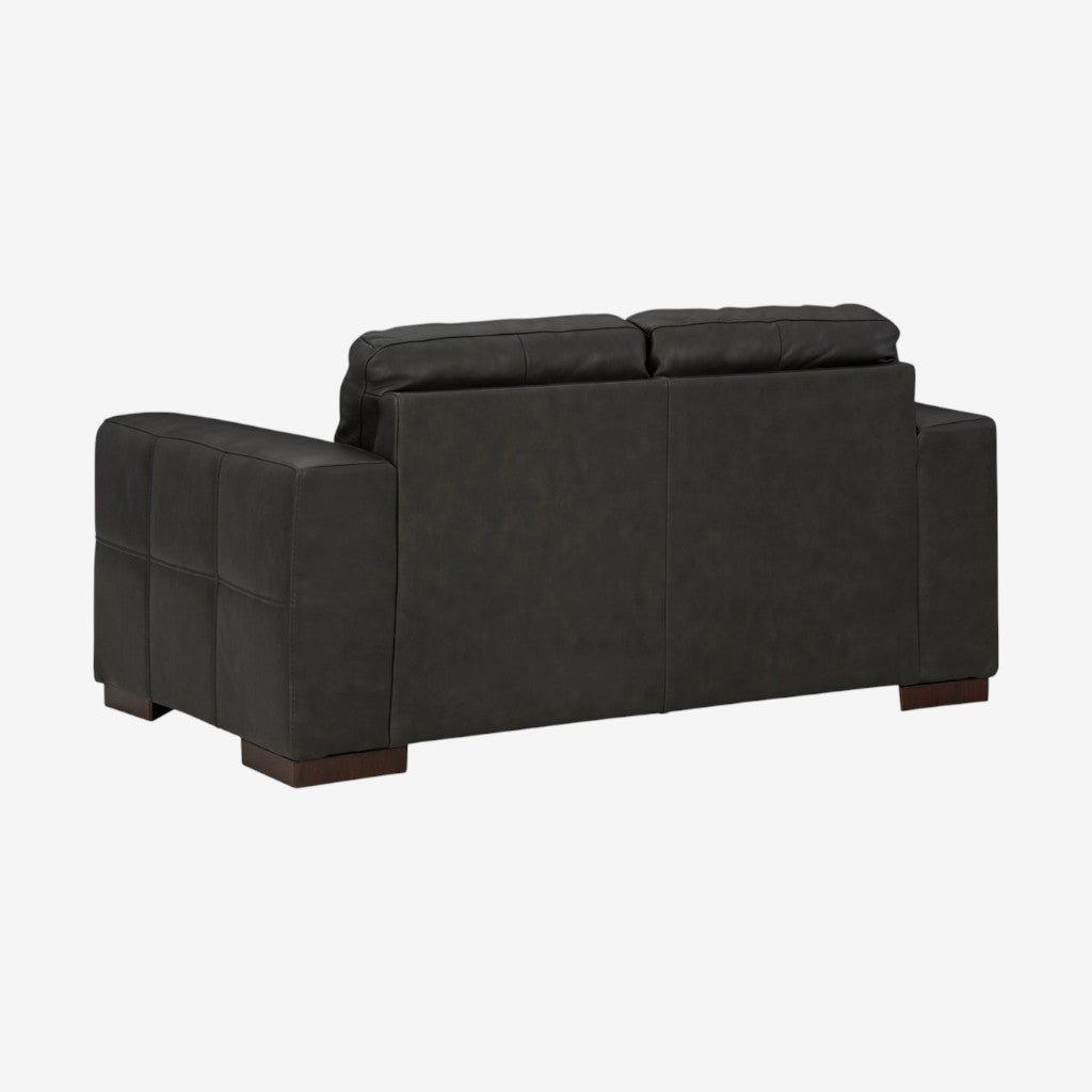 5650635C Luigi Leather Loveseat - Thunder | Signature Design By Ashley