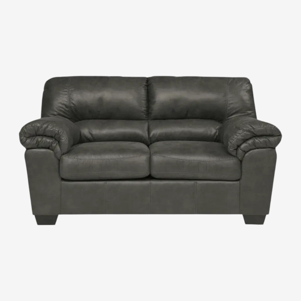 1202135 Bladen Leather Loveseat - Slate | Signature Design By Ashley