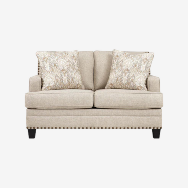 1560235 Claredon Fabric Loveseat - Beige | Signature Design By Ashley