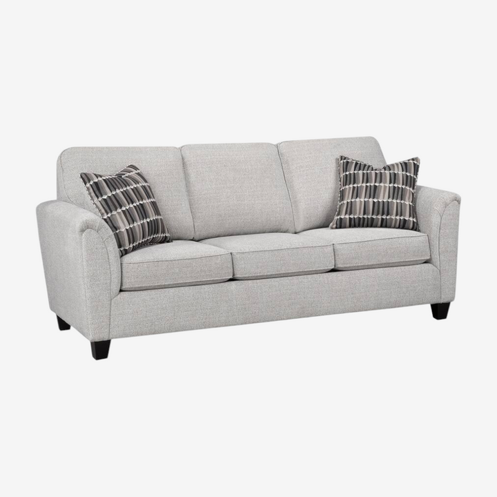 Langley 3-Piece Sofa Set In Fabric Upholstery - Light Grey