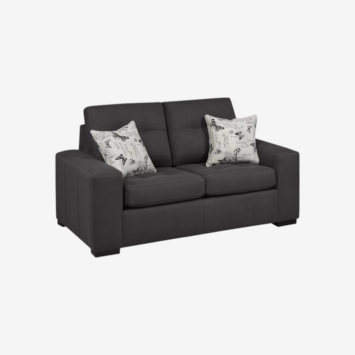 Belle 3-Piece Sofa Set In Fabric Upholstery - Anthracite