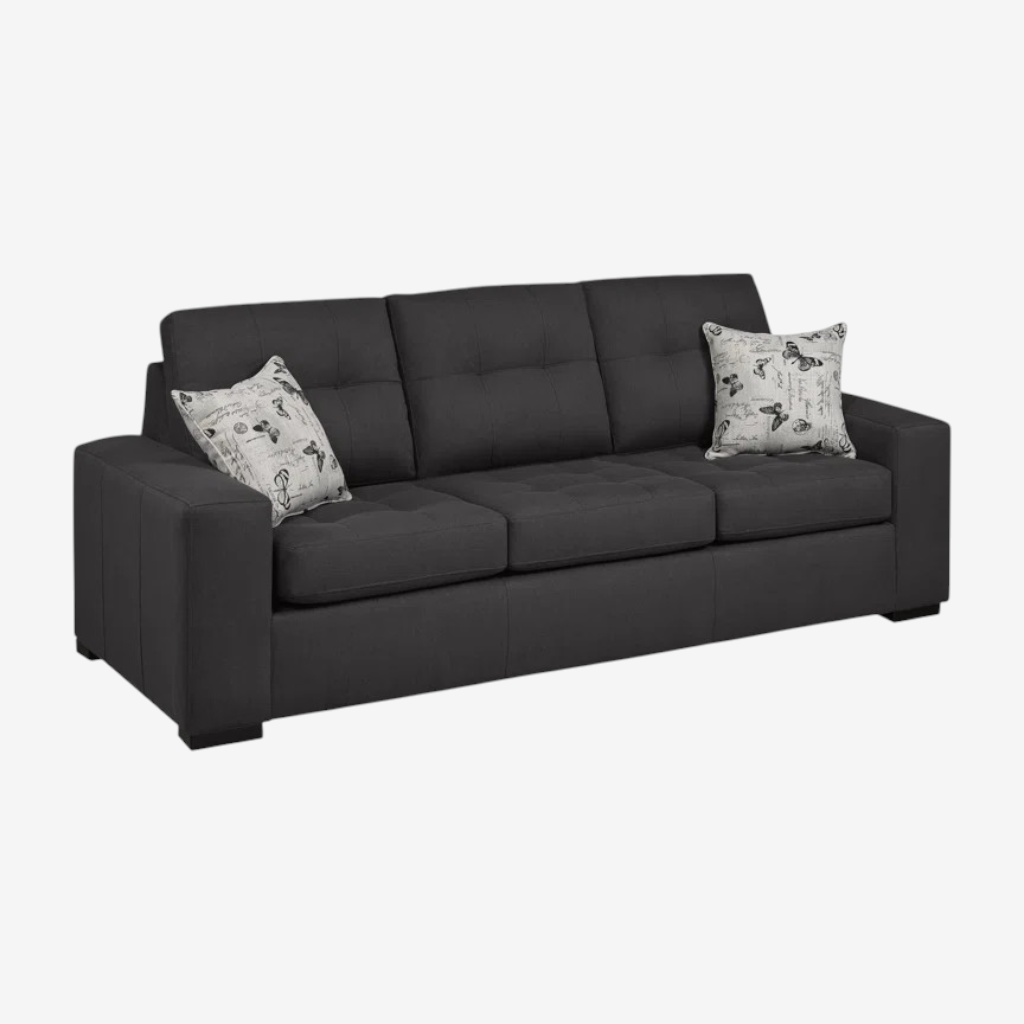 Belle 3-Piece Sofa Set In Fabric Upholstery - Anthracite