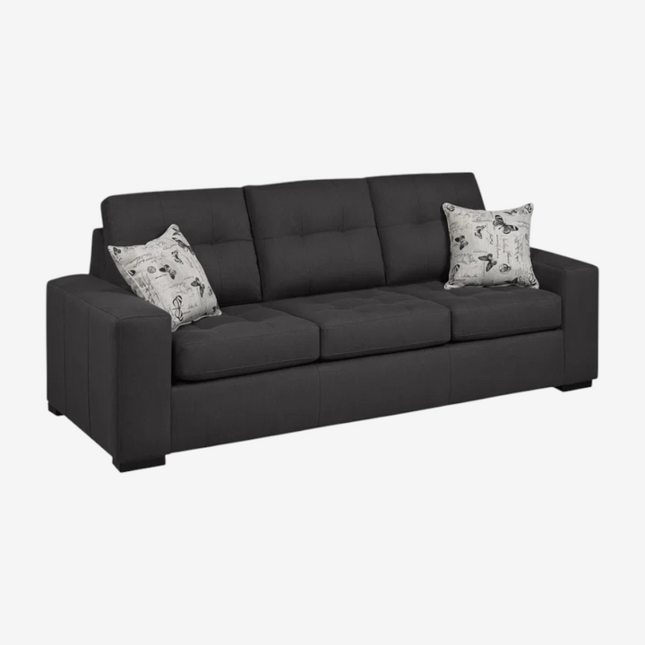 Belle 3-Piece Sofa Set In Fabric Upholstery - Anthracite