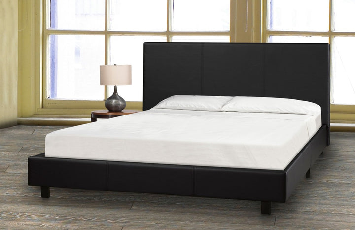 Mesmerizing Queen Bed With Mattress Set | Contemporary Style  - Black