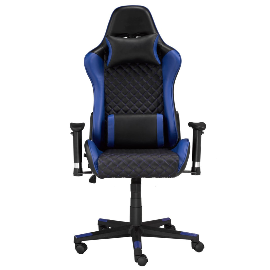 Black/Blue Gaming Chair - Adjustable Height, Adjustable Armrests, Reclining Function & Tilt Mechanism
