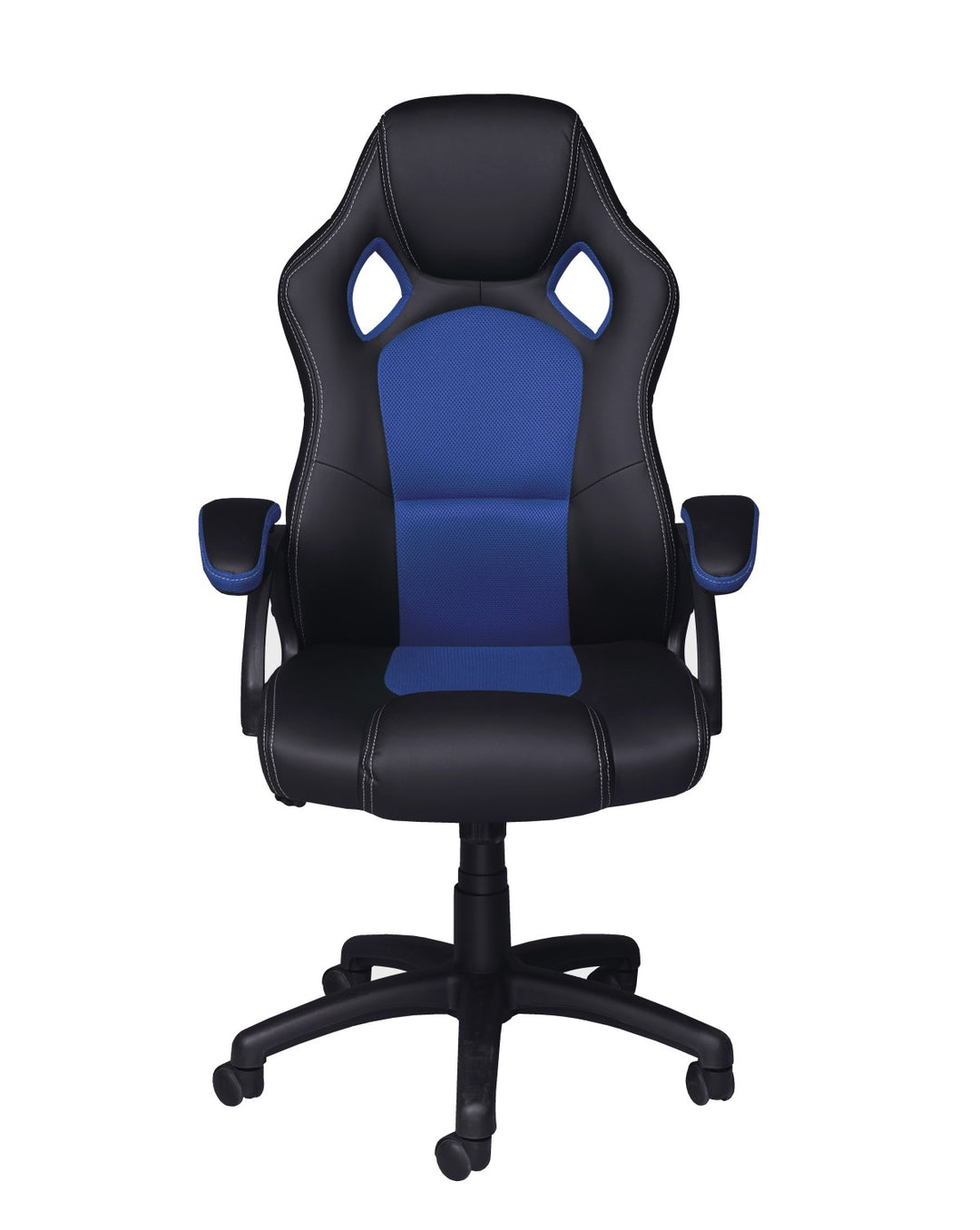 Black/Blue Ergonomic Design Gaming Chair | Breathable Fabric/Mesh & 360-Degree Maneuverability