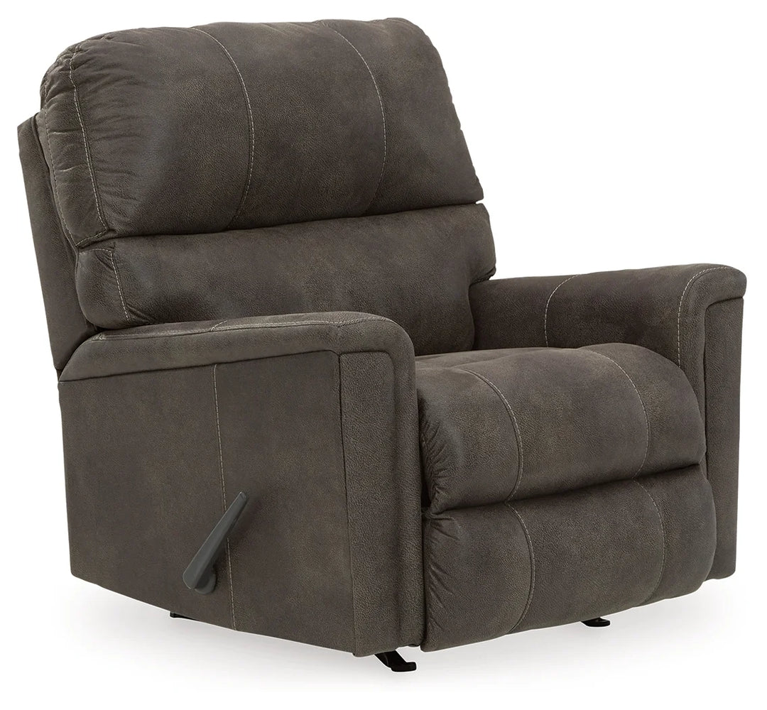 9400225C Navi Rocker Recliner Chair in Leather Upholstery - Smoke | Signature Design By Ashley