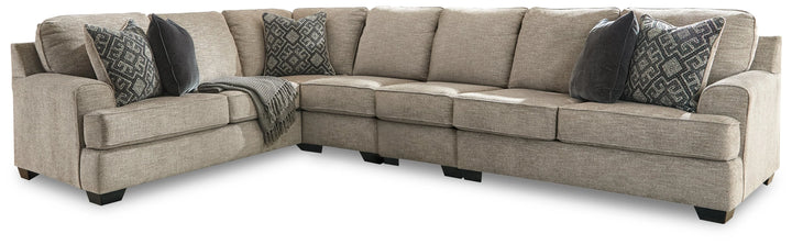 Bovarian 4-Piece Sectional Sofa In Fabric Upholstery - Stone | Signature Design By Ashley