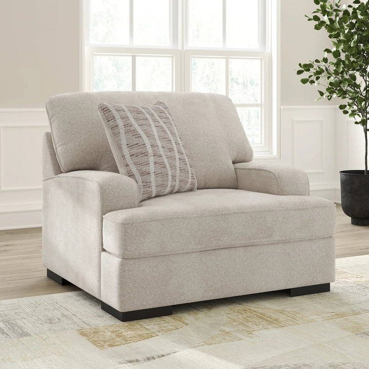 5990223 High Profile Oversized Armchair In Fabric Upholstery - Taupe | Benchcraft By Ashley