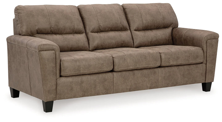 9400438 Navi Stationary Sofa in Leather Upholstery - Fossil | Signature Design By Ashley