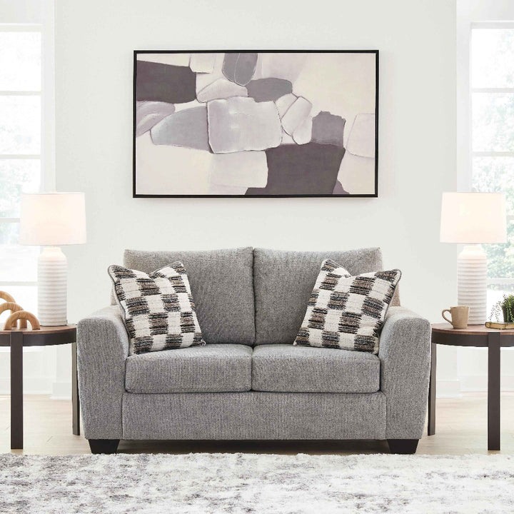6310335 Loreo Loveseat In Fabric Upholstery - Flint | Benchcraft by Ashley
