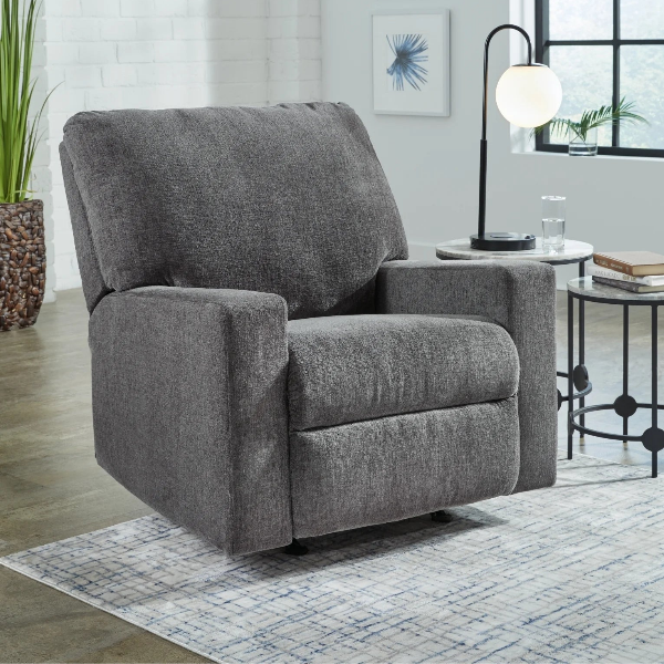 5360225 Rannis Rocker Recliner Chair In Fabric Upholstery - Pewter | Signature Design By Ashley