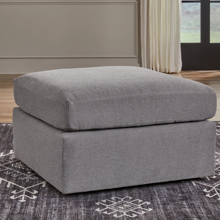 9210408 Modmax Oversized Accent Ottoman In Fabric Upholstery - Granite | Signature Design By Ashley