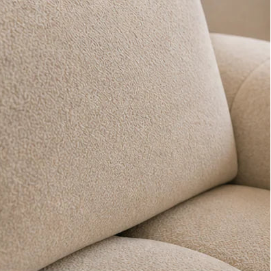 Zara Beige 2-Seater Loveseat In Fabric Upholstery
