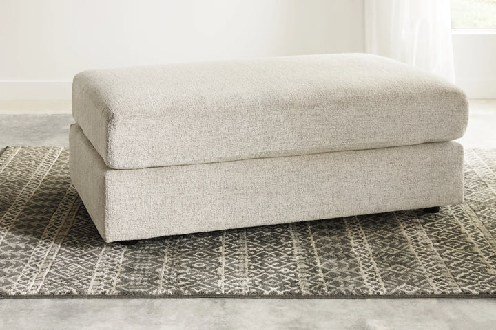 9510408 Soletren Oversized Accent Ottoman In Fabric Upholstery - Stone | Signature Design By Ashley