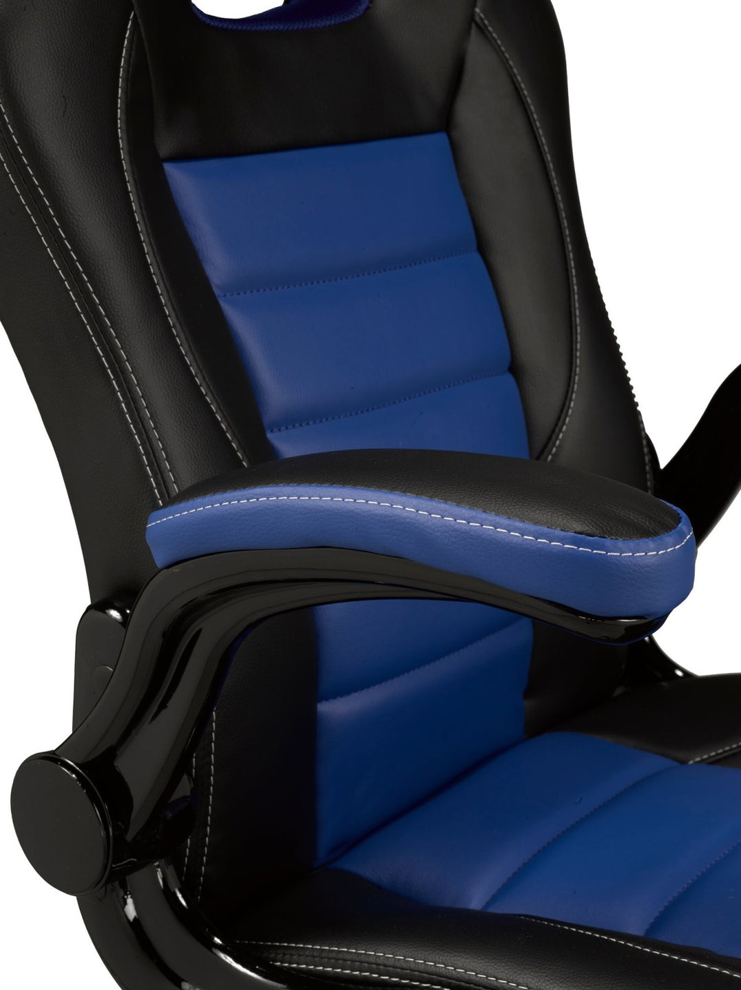 Black/Blue Gaming Chair | Ergonomic Design, Lumbar Support, Adjustable Armrests | Stylish Faux Leather Upholstery