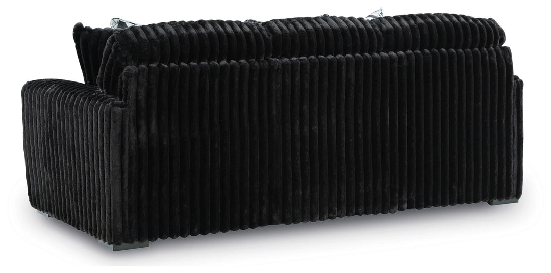 9810338 Midnight-madness Stationary Sofa In Fabric Upholstery - Onyx | Signature Design By Ashley