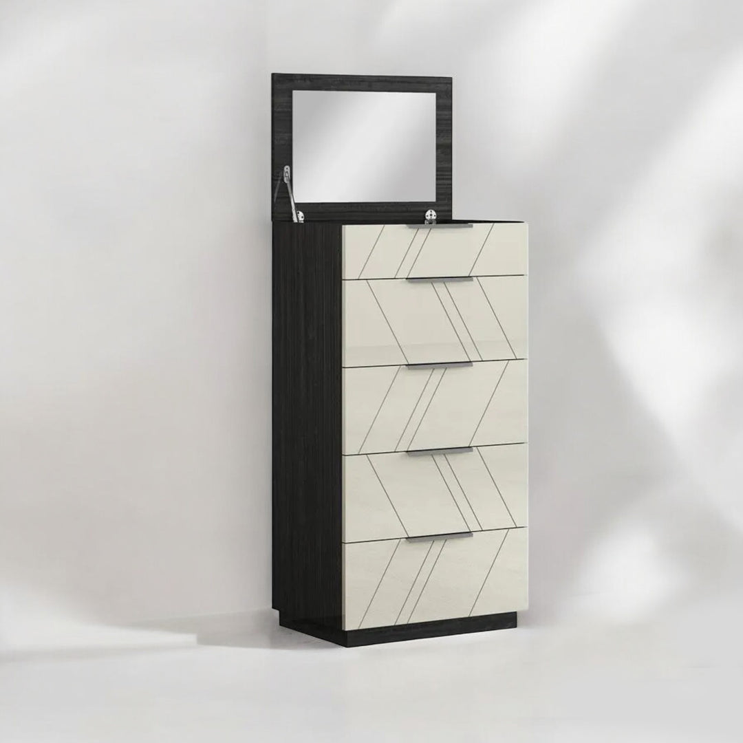 Jivin 4-Drawer Chest With Exquisite Grey Finish