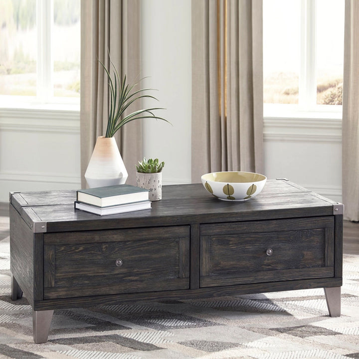 T901-9 Todoe Lift Top Coffee Table In Dark Grey Finish | Signature Design By Ashley