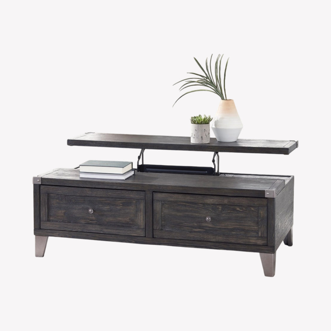 T901-9 Todoe Lift Top Coffee Table In Dark Grey Finish | Signature Design By Ashley