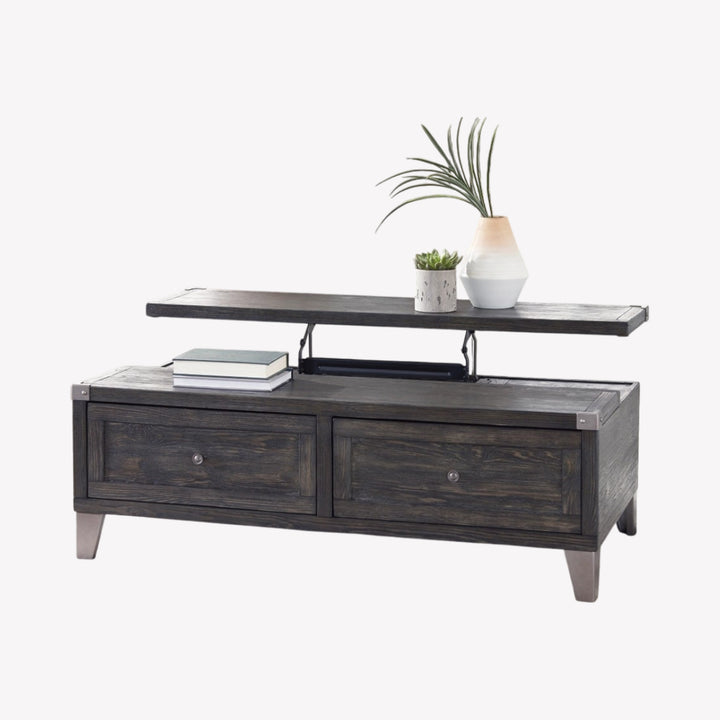 T901-9 Todoe Lift Top Coffee Table In Dark Grey Finish | Signature Design By Ashley