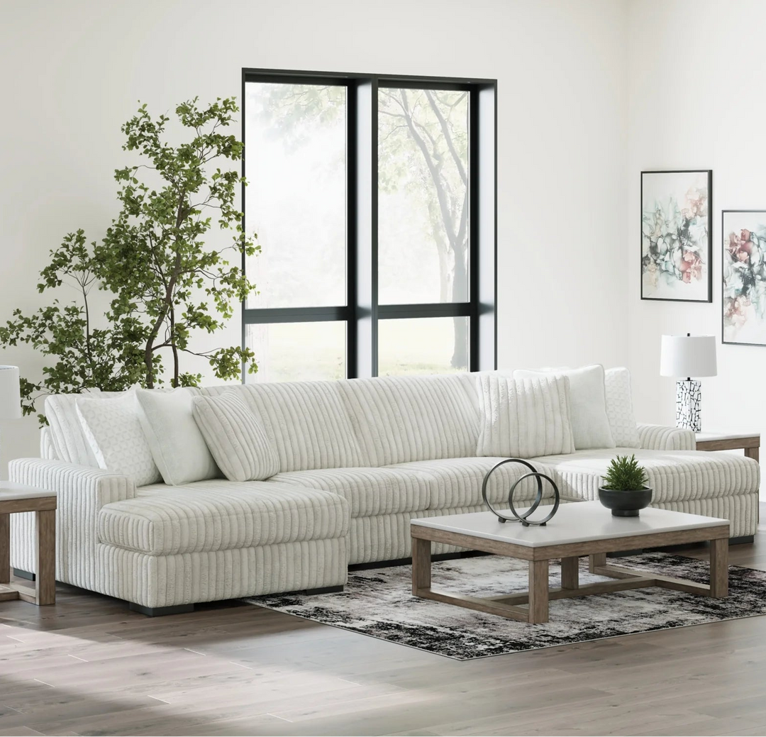 25903S5 Stupendous 4-Piece Sectional Sofa In Fabric Upholstery - Alloy | Signature Design By Ashley