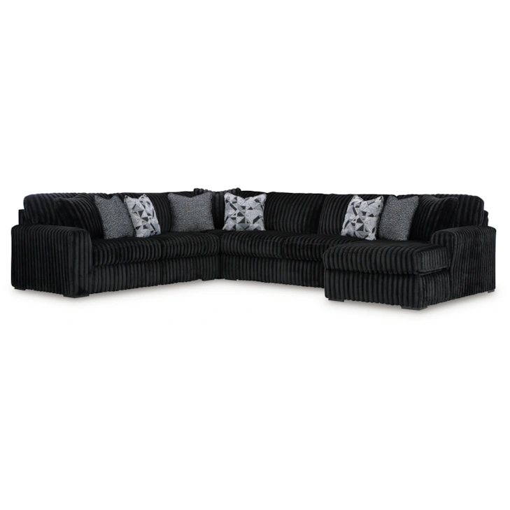 Midnight-madness 4-Piece Fabric Sectional Sofa With Chaise - Onyx | Signature Design By Ashley