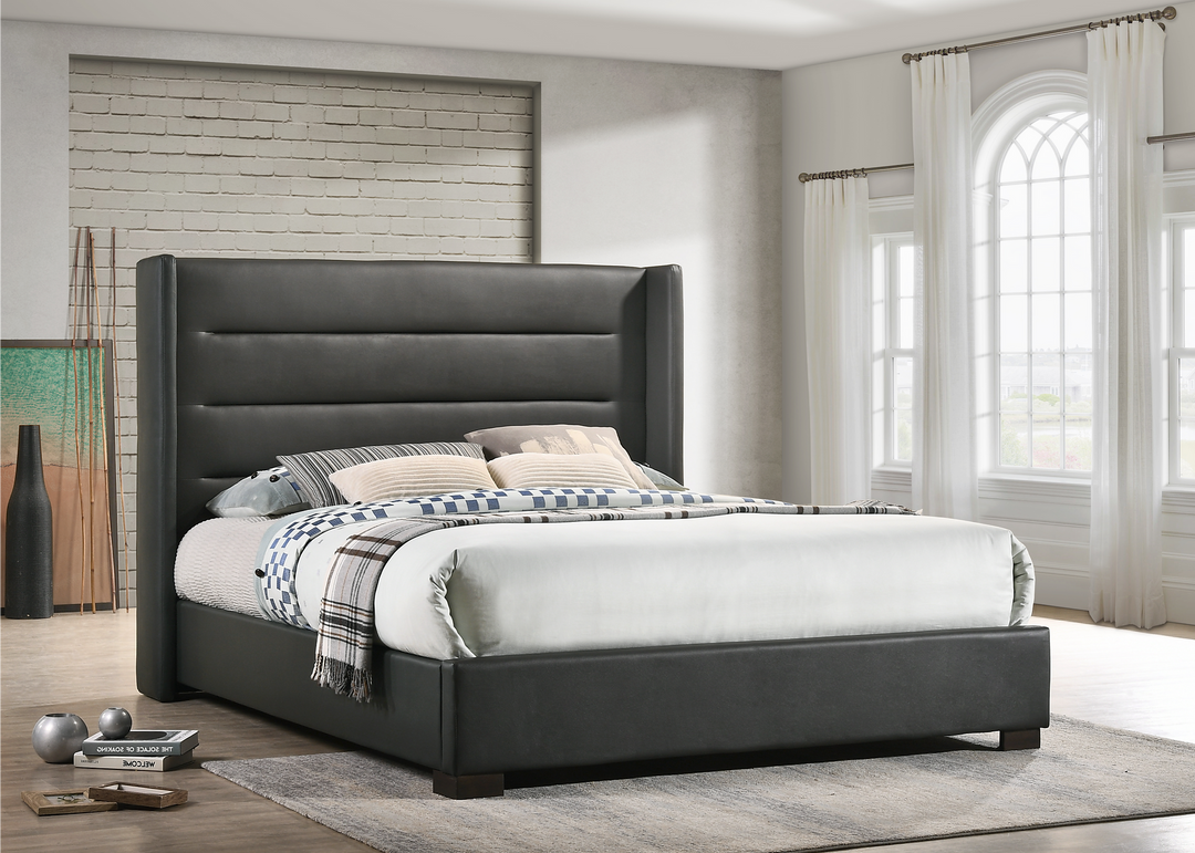 Gorge Gray Platform Bed - Contemporary Grey Bed
