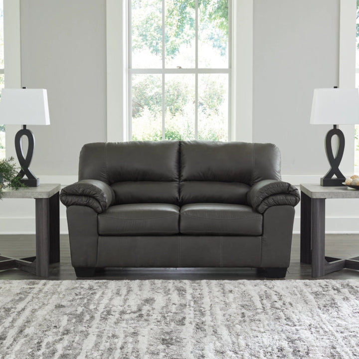 1202135 Bladen Leather Loveseat - Slate | Signature Design By Ashley