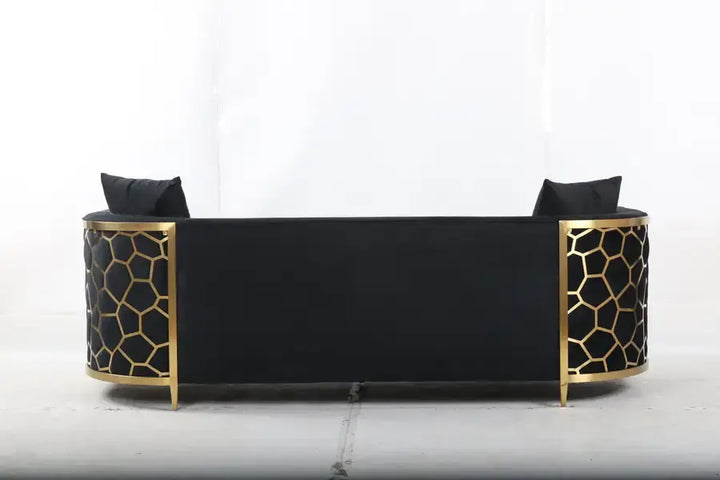 Bernice Black and Gold Accent Chair