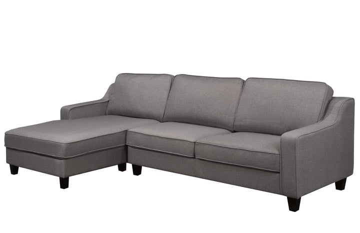 Novel Stunning Grey Sectional Sofa With Chaise (LHF)