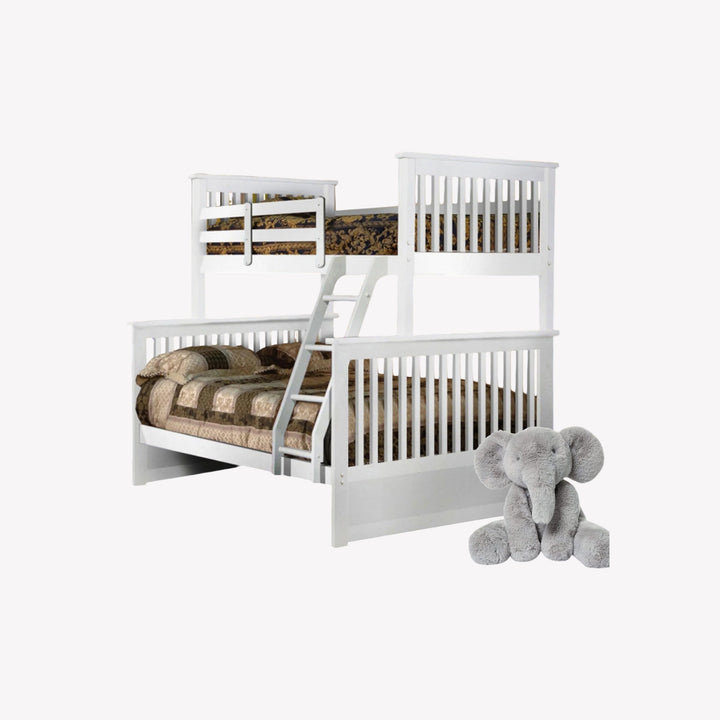 Eliza Bunk Bed (Single/ Double) In Appealing White Finish