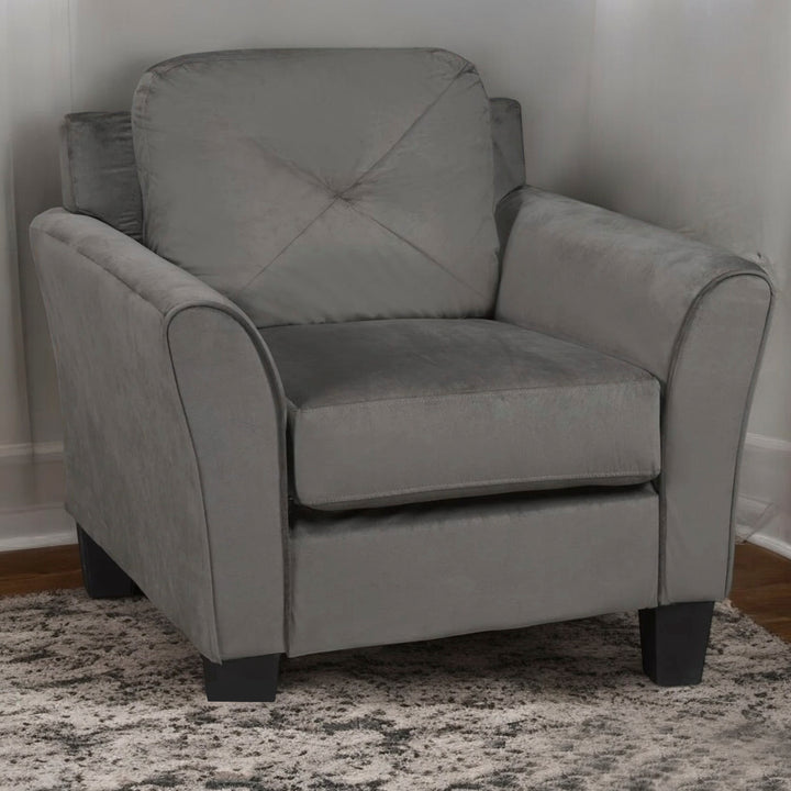 Hayden 3-Piece Classic Sofa Set With Fabric Upholstery - Grey