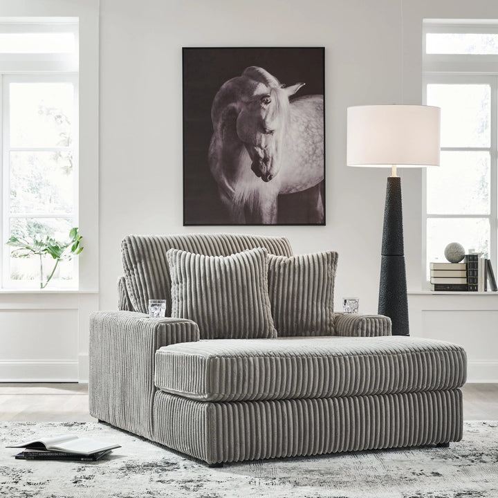2110515 Lindyn Oversized Chaise In Fabric Upholstery - Fog | Signature Design By Ashley