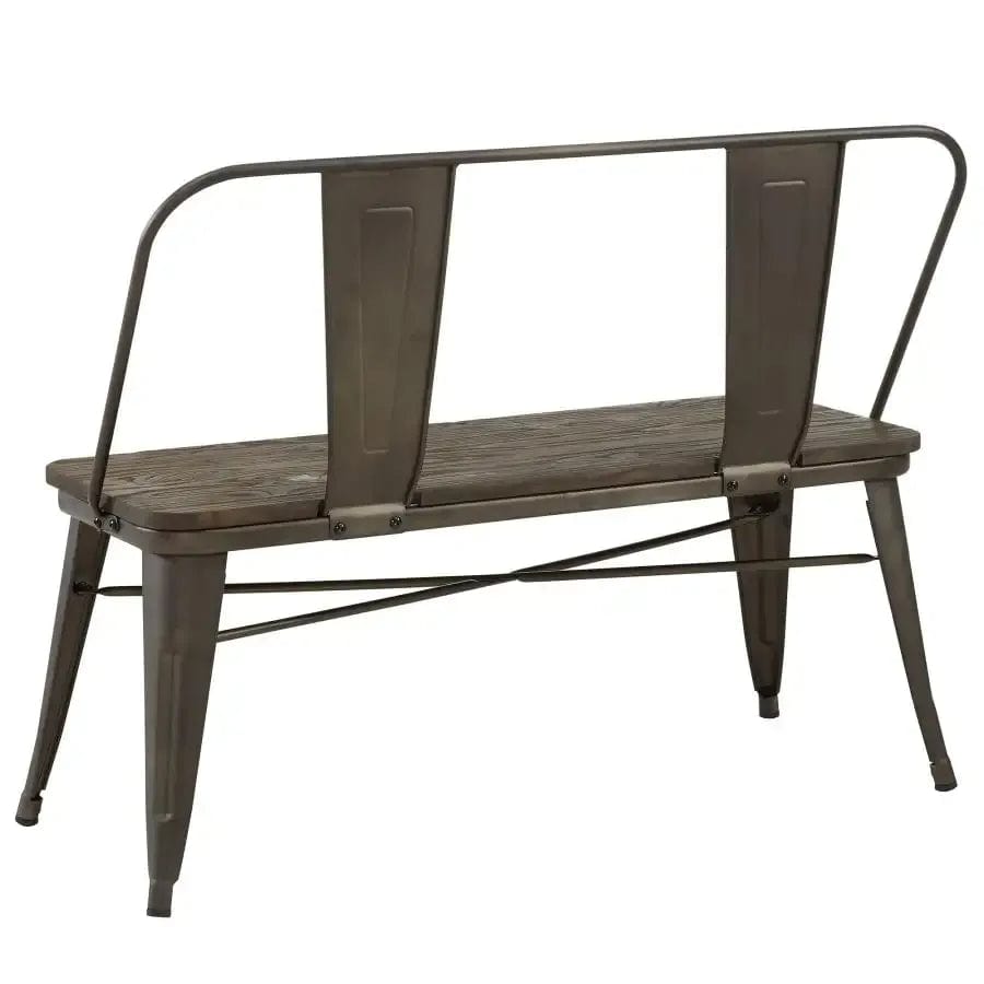 Modus Bench with Back in Gunmetal