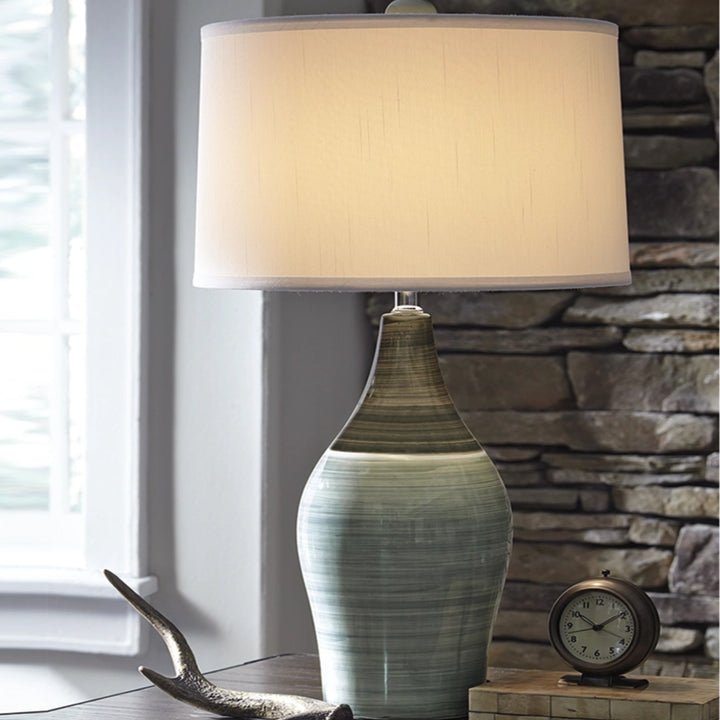 L123884 Niobe Table Lamp In Multi Grey Finish (Set of 2) | Signature Design By Ashley