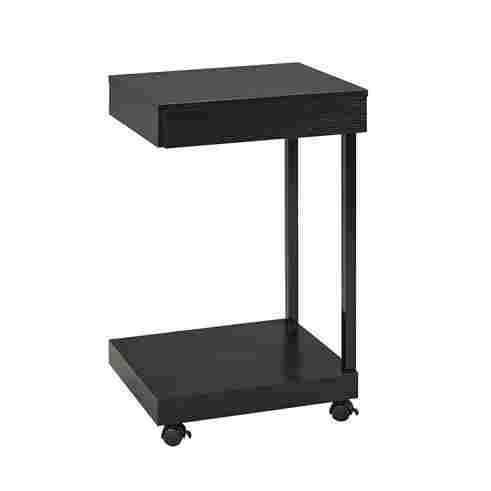 Versatile Black Laptop Stand with Storage Drawer - Compact and Contemporary