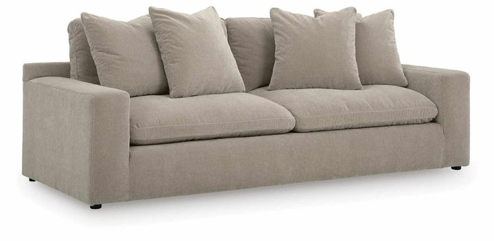 6780838 Maxton Heights Stationary Sofa In Fabric Upholstery - Pebble | Benchcraft By Ashley