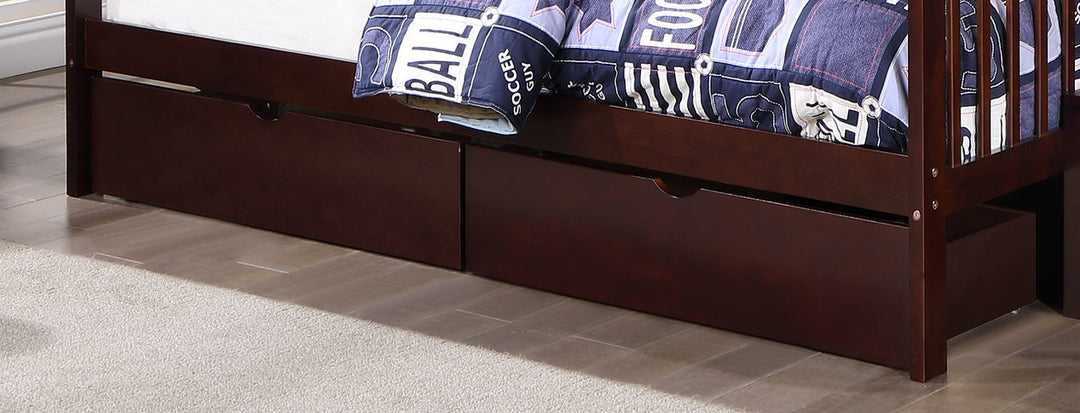 Everett Bunk Bed (Double/ Double) With Storage Drawers - Espresso