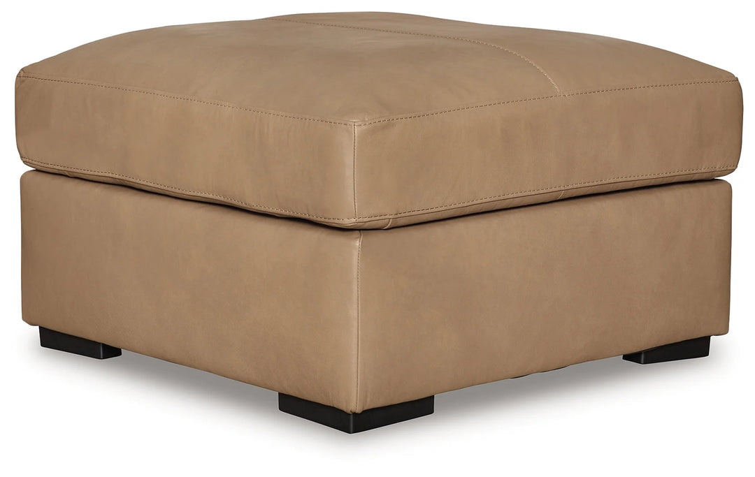 3800608 Bandon Oversized Accent Ottoman In Leather Upholstery - Toffee | Signature Design By Ashley