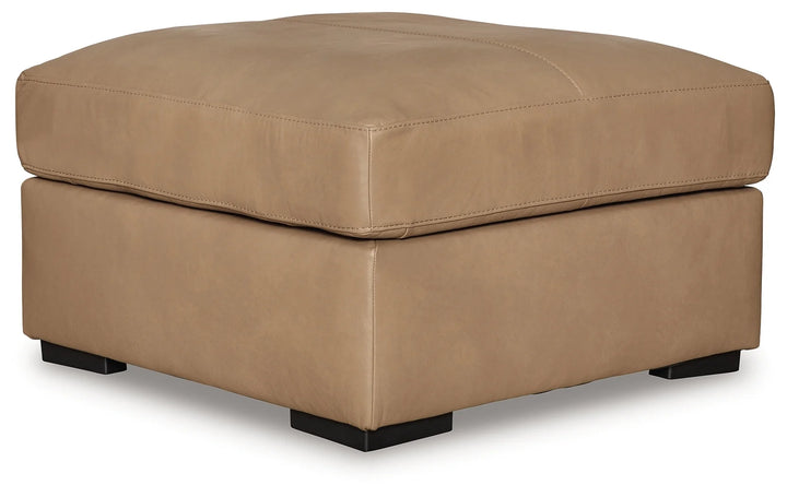 3800608 Bandon Oversized Accent Ottoman In Leather Upholstery - Toffee | Signature Design By Ashley