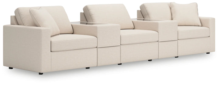 92103S9 Modmax 5-Piece Fabric Modular Sofa With Dual Storage Console - Oyster | Signature Design By Ashley