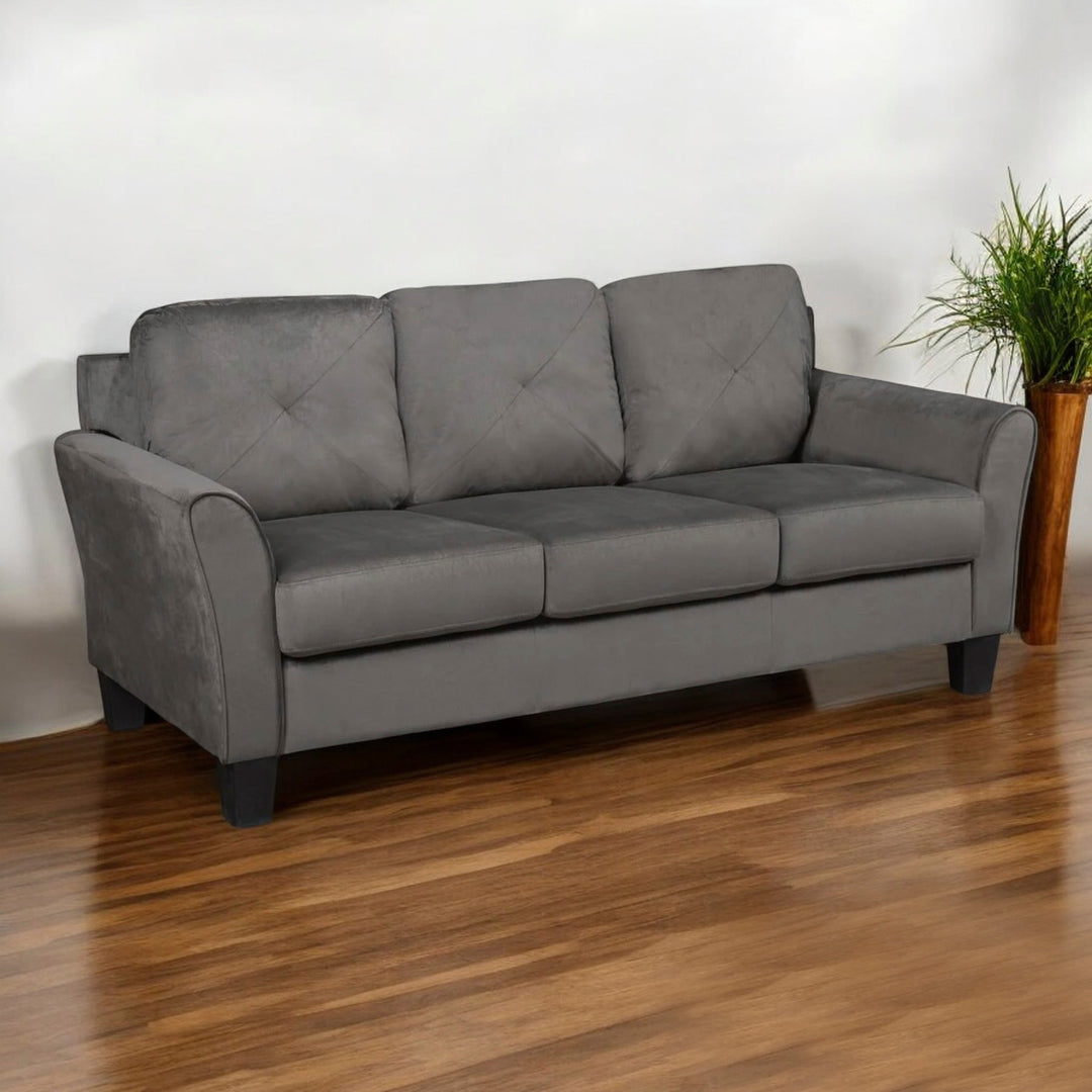 Hayden 3-Piece Classic Sofa Set With Fabric Upholstery - Grey