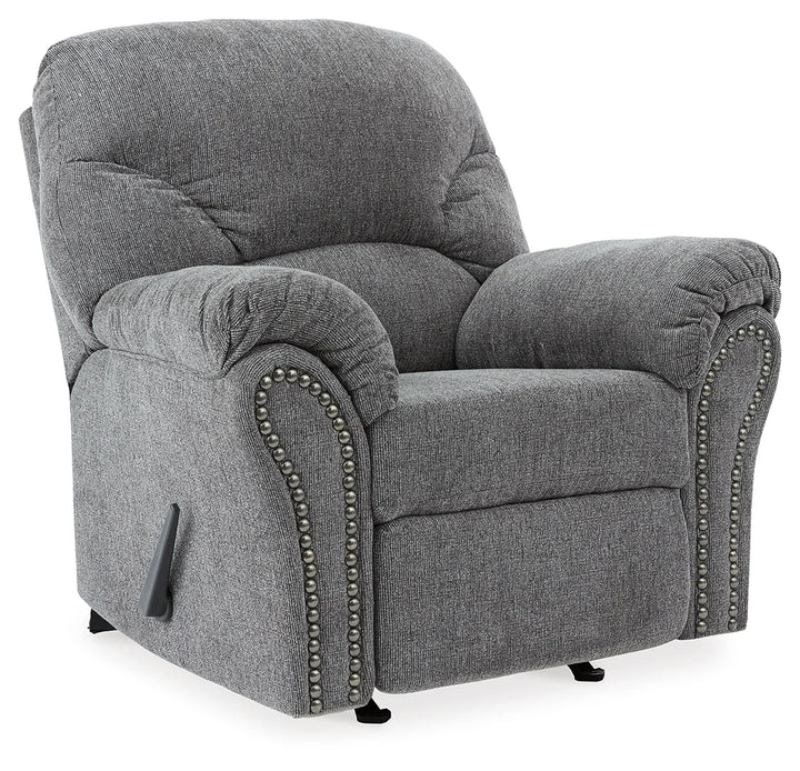 2810525 Allmaxx Rocker Recliner Chair In Fabric Upholstery - Pewter | Benchcraft By Ashley