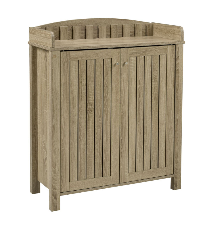 Virtue Wooden Shoes Cabinet In Dark Taupe Finish