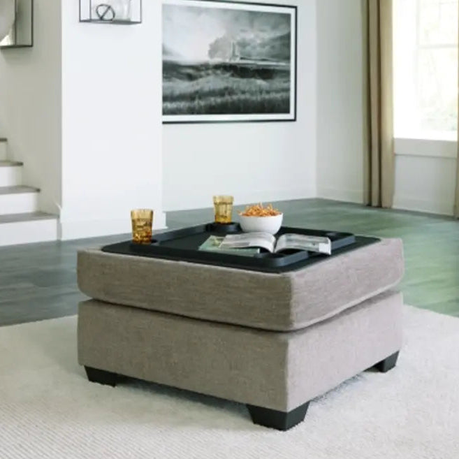 1530511 Creswell Ottoman With Storage - Stone | Signature Design By Ashley
